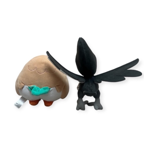 Pokémon Rowlet and Pikipek Plush - Picture 2 of 3